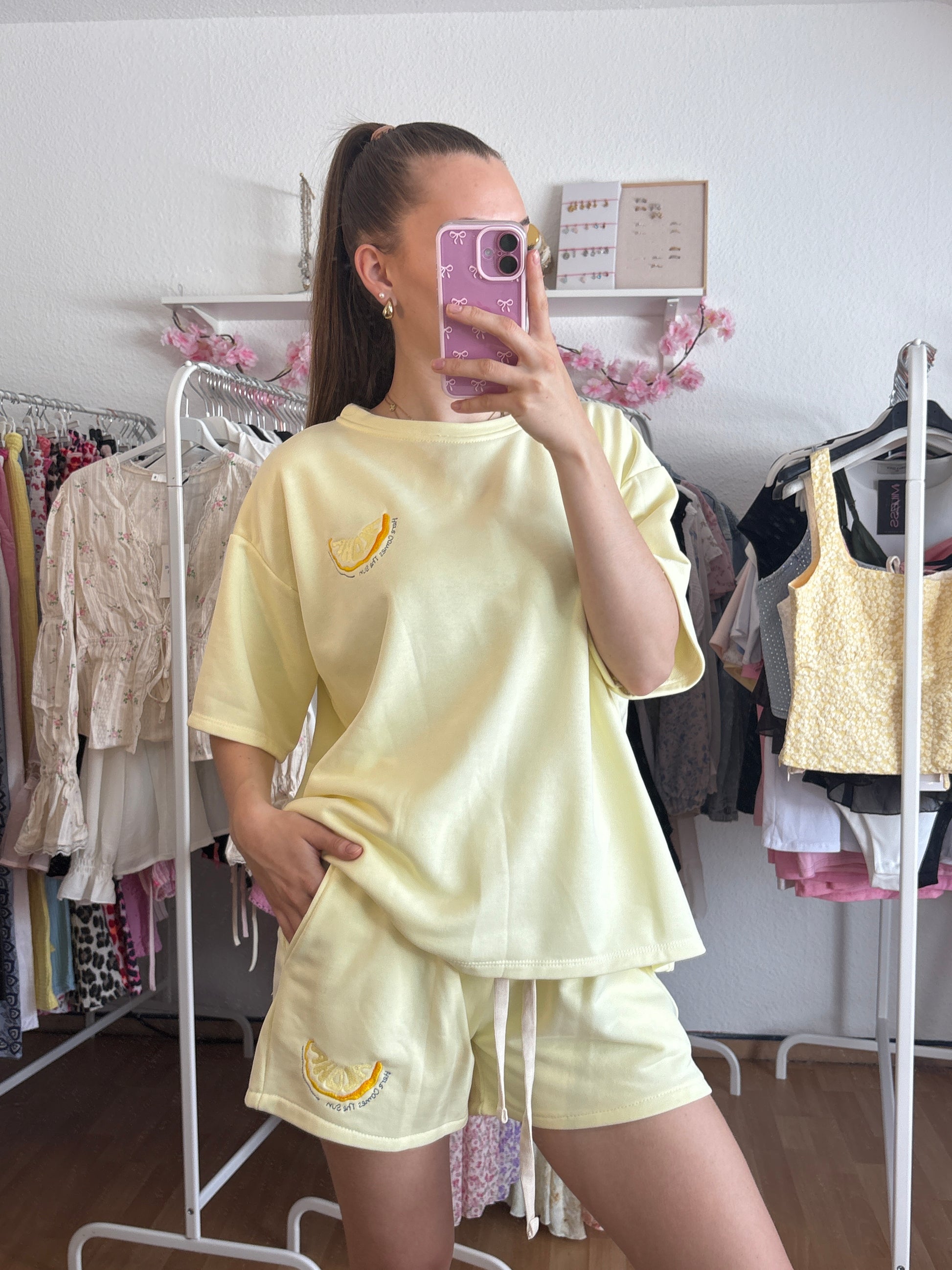 Sweat-Shorts - Zitrone