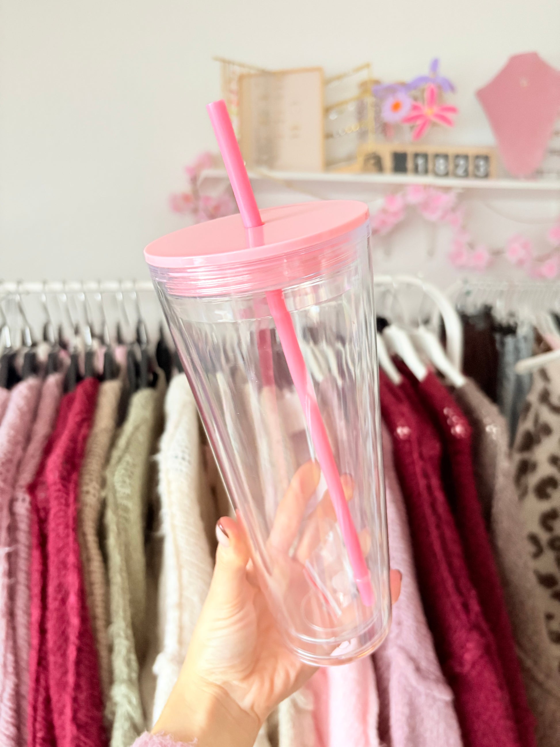 Snowglobe Trinkbecher - 1000ml (Rosa)