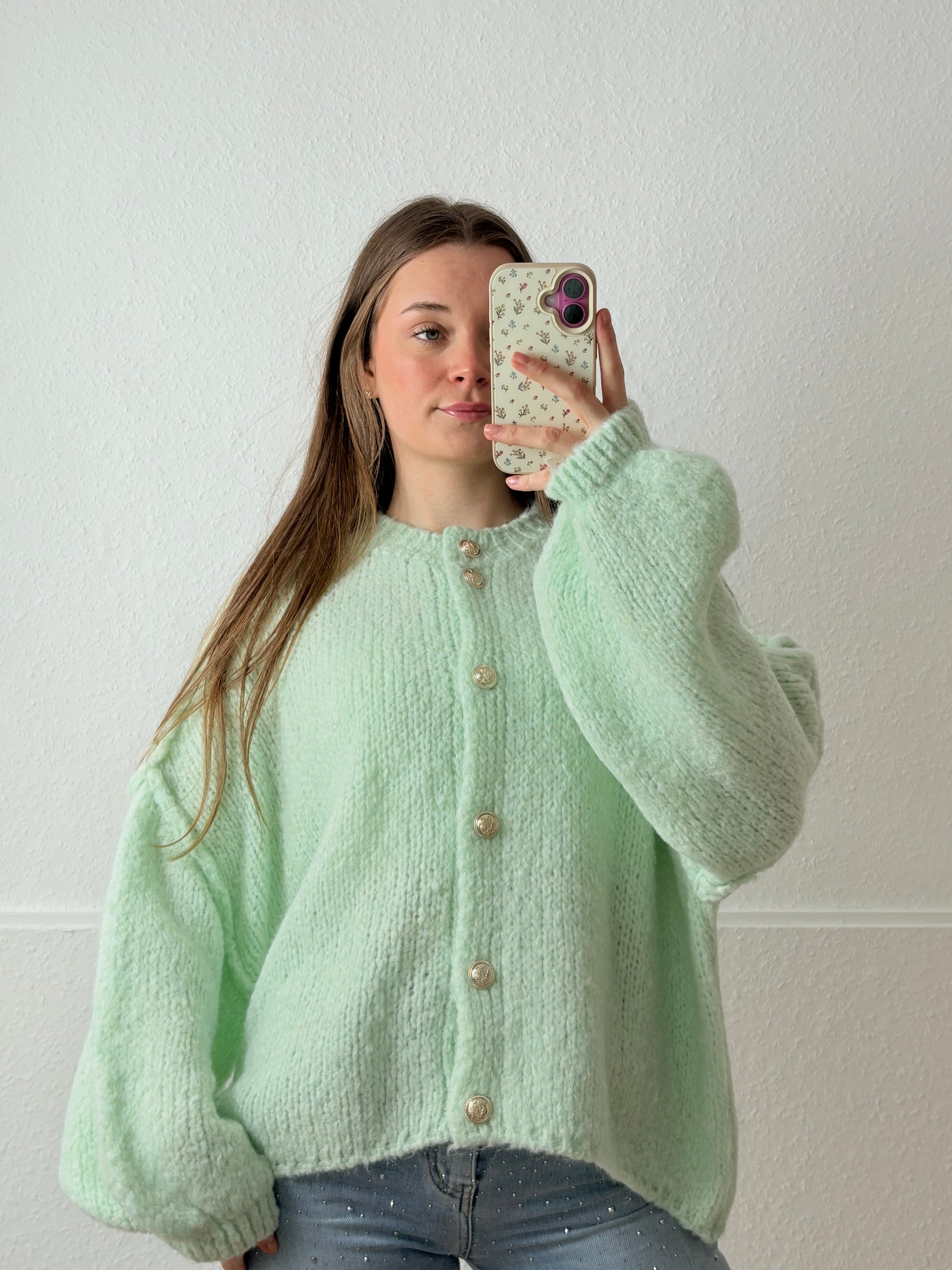 Cardigan - Cleo kurz (Mint)