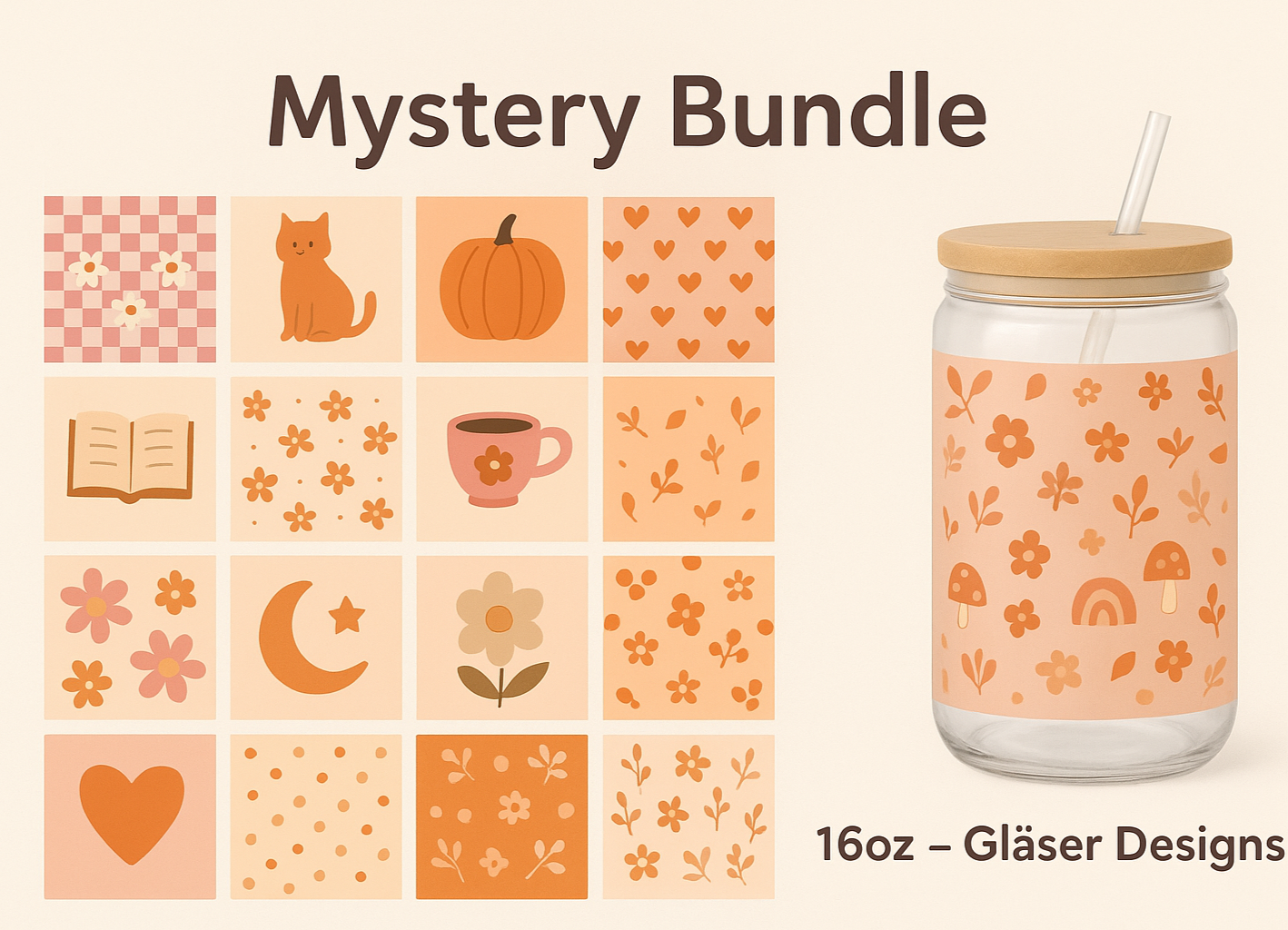 Mystery Folien Paket für Trinkgläser 20Stück