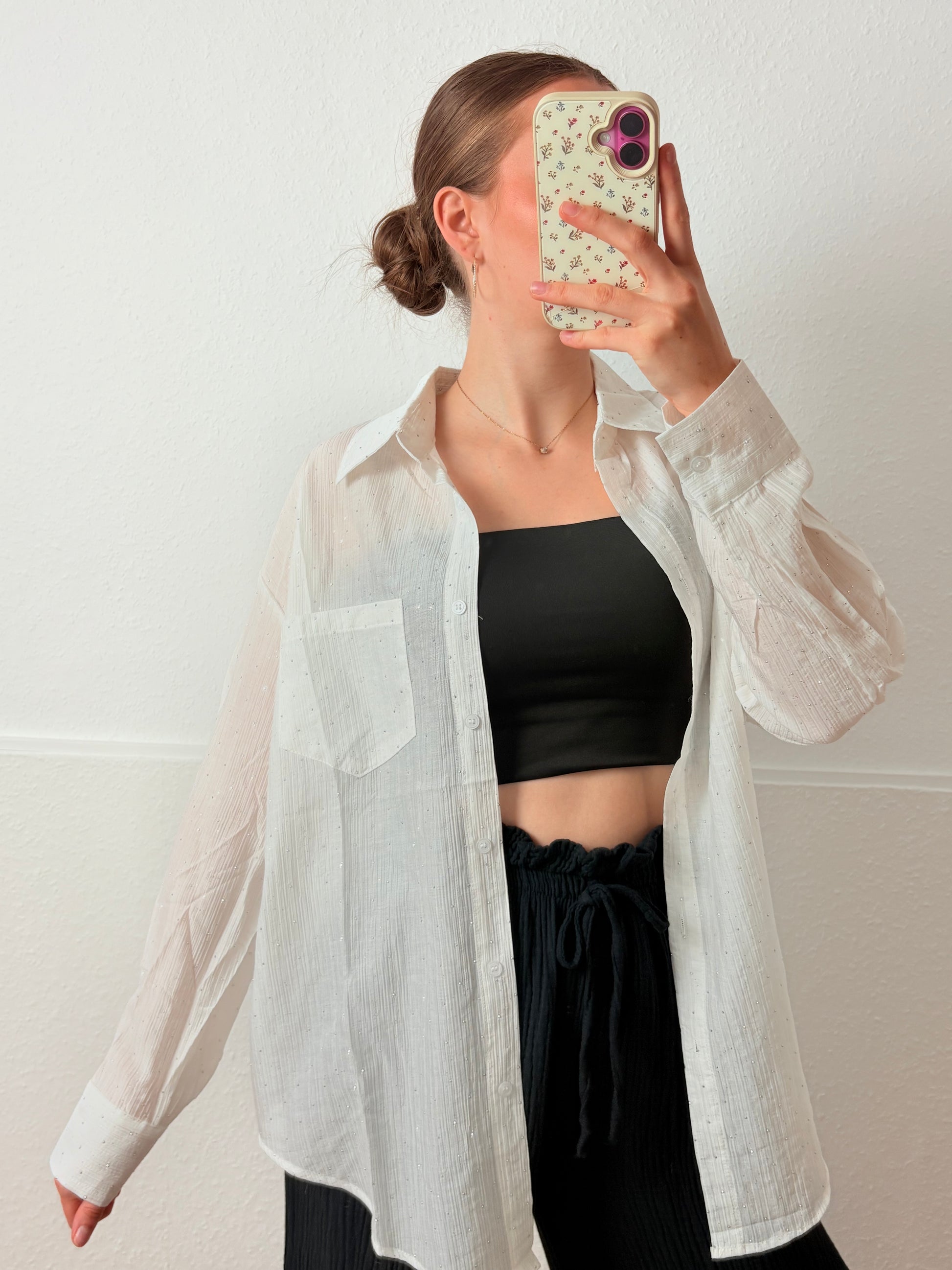 Glitzer Bluse - Mabell / verschiedene Farben