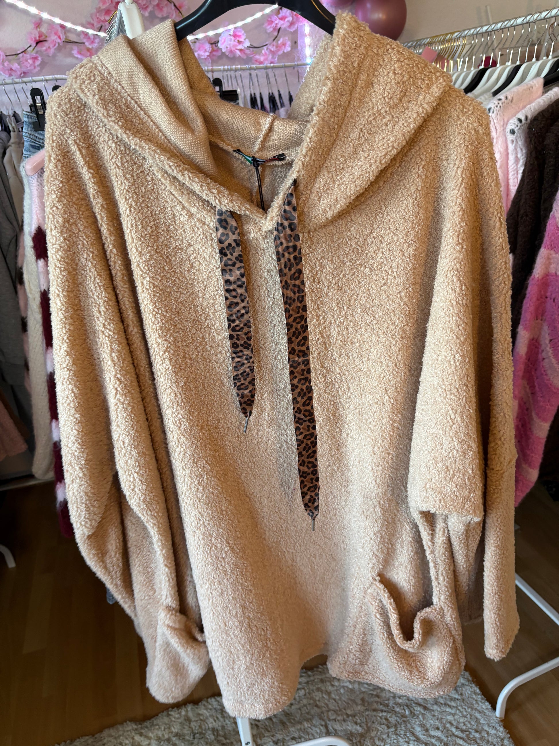 Oversize Teddy Pullover (Beige)