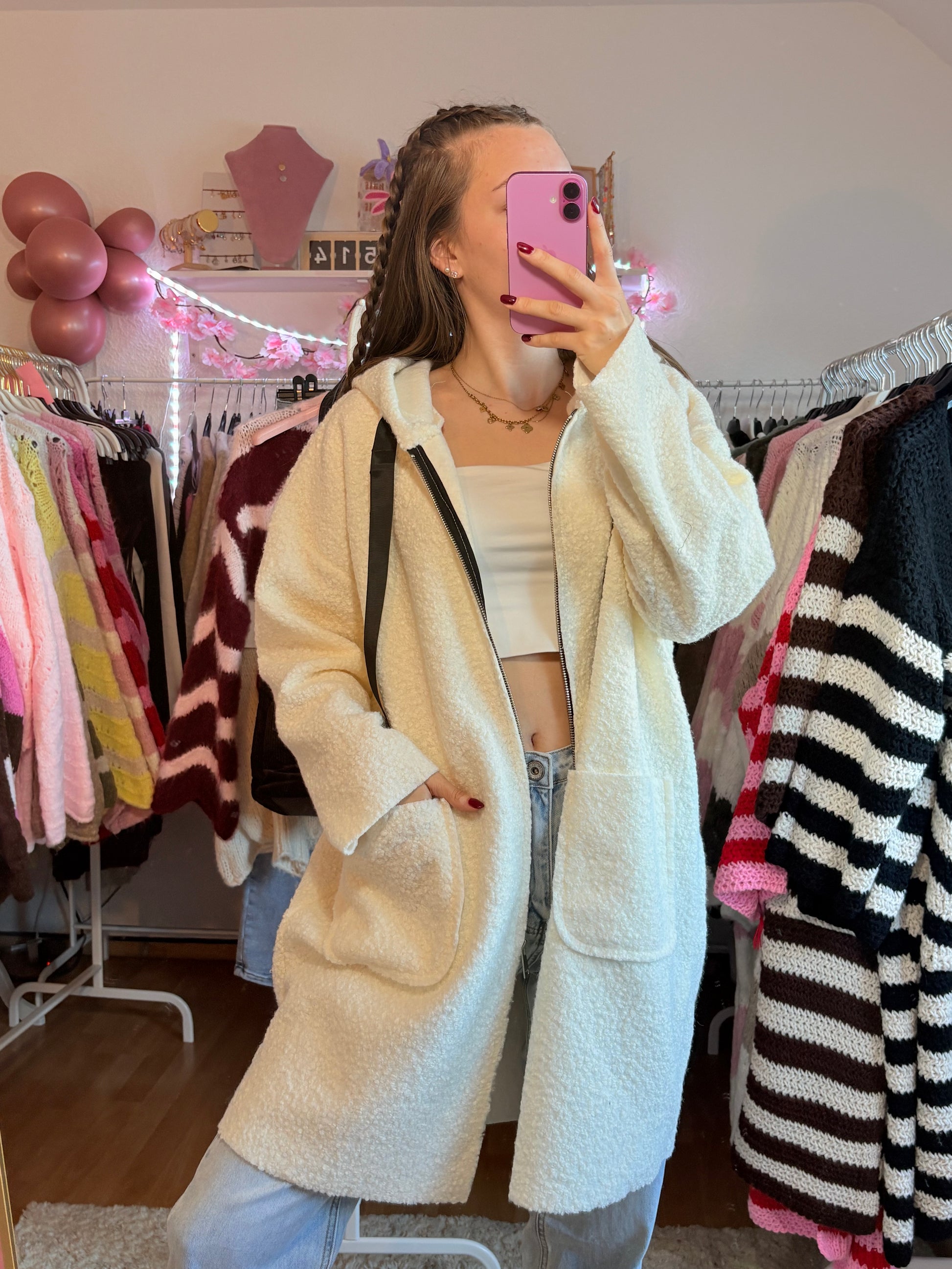 Teddy Jacke (Creme )