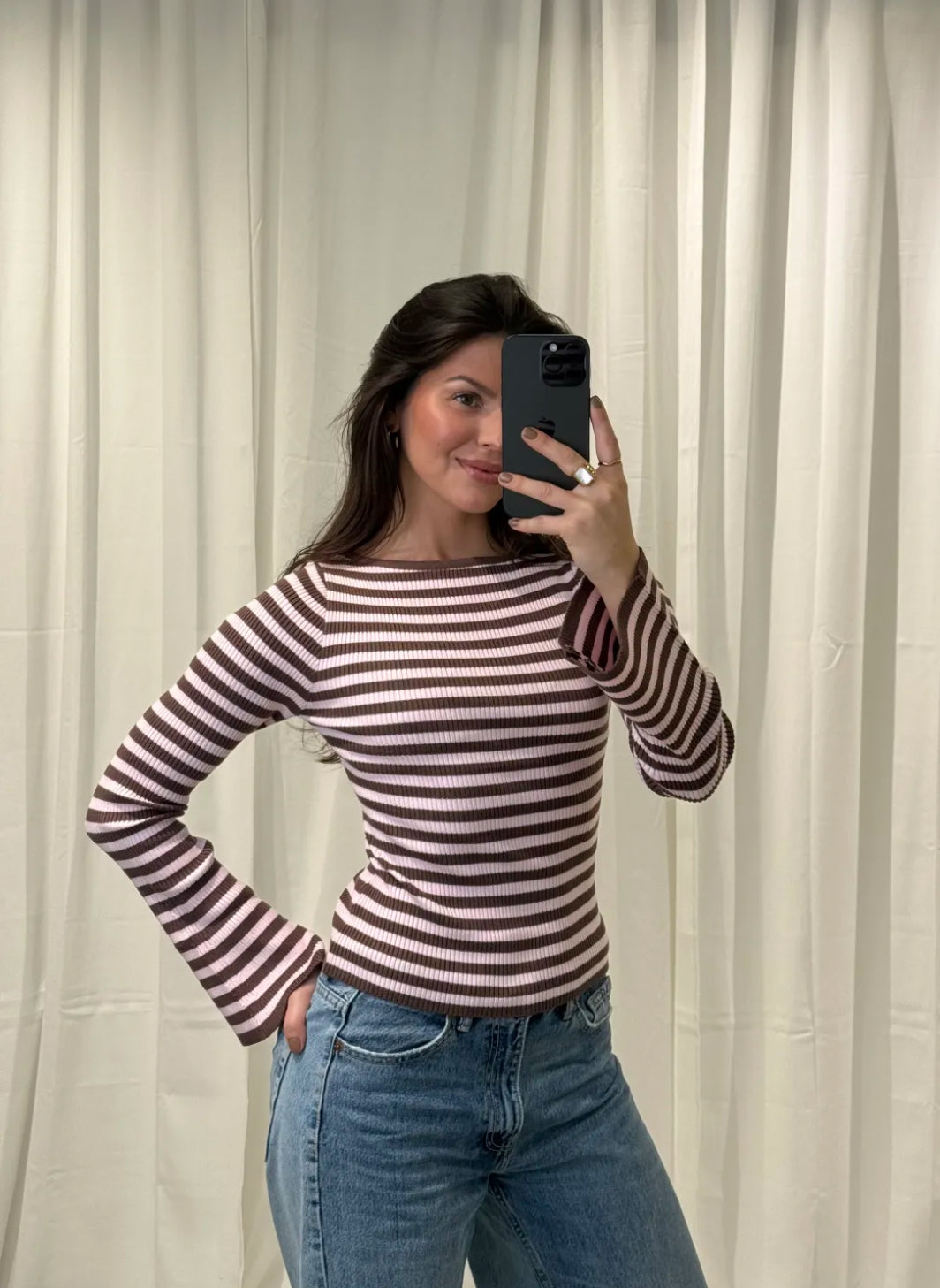 Golden Hour Lines Longsleeve - (Braun/Rosa)