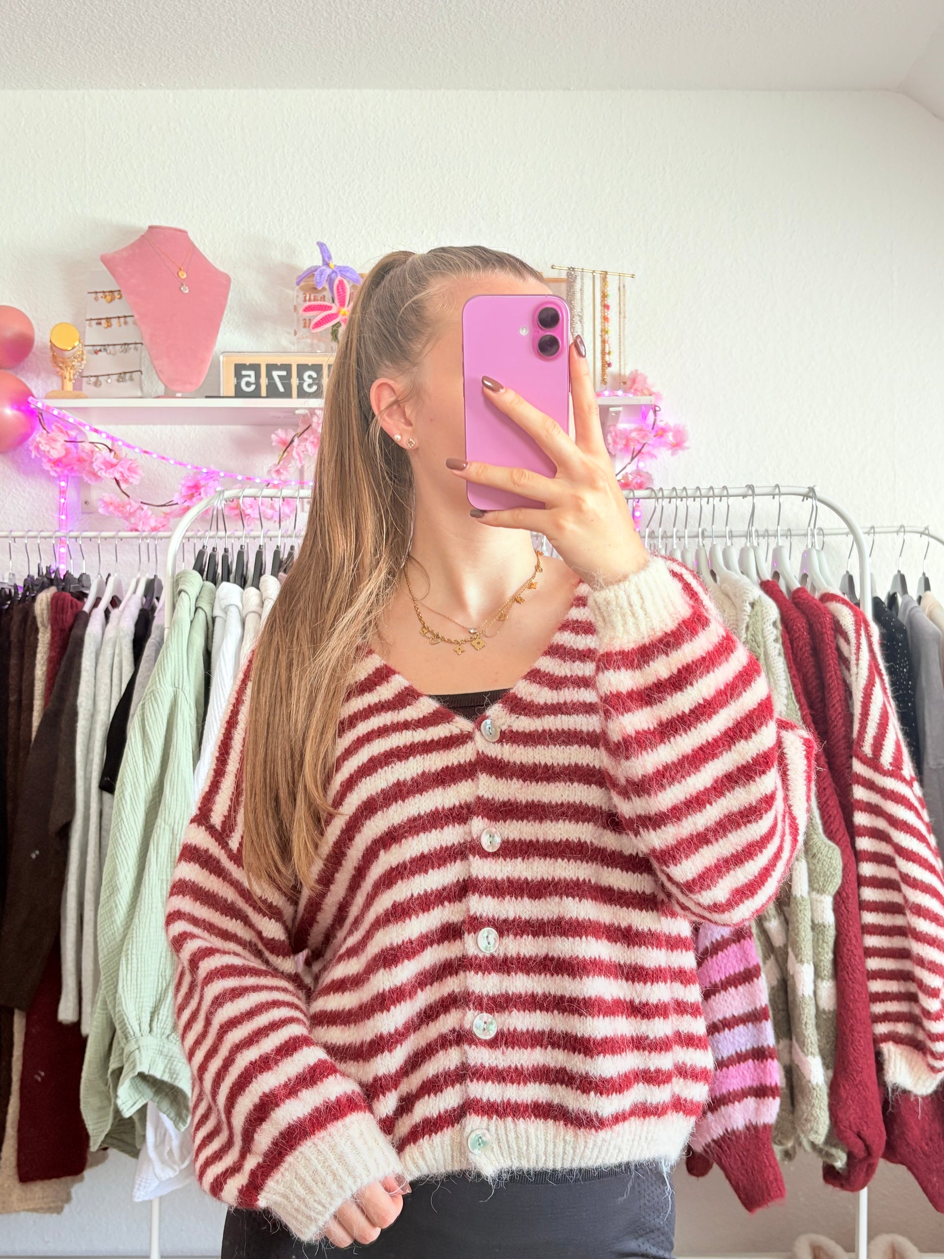 Strickjacke - Kaya (Bordeaux)
