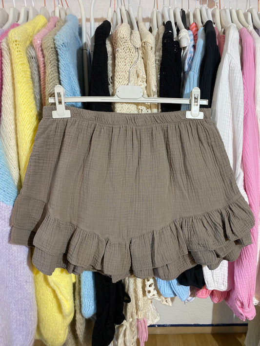 Musselin Hosenrock - Faye (Braun)