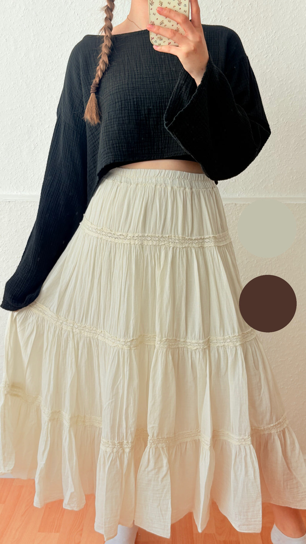 Maxirock mit spitze / Verschiedene Farben