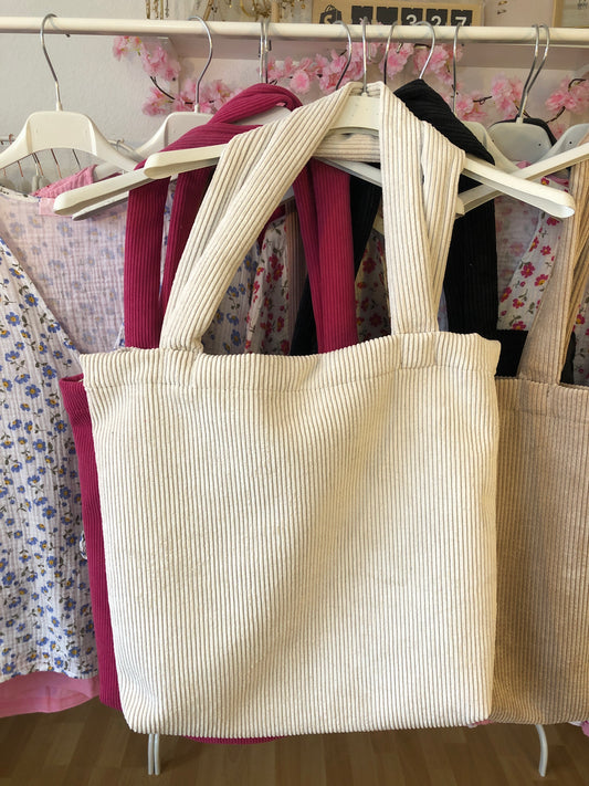 Cord Tasche - Creme