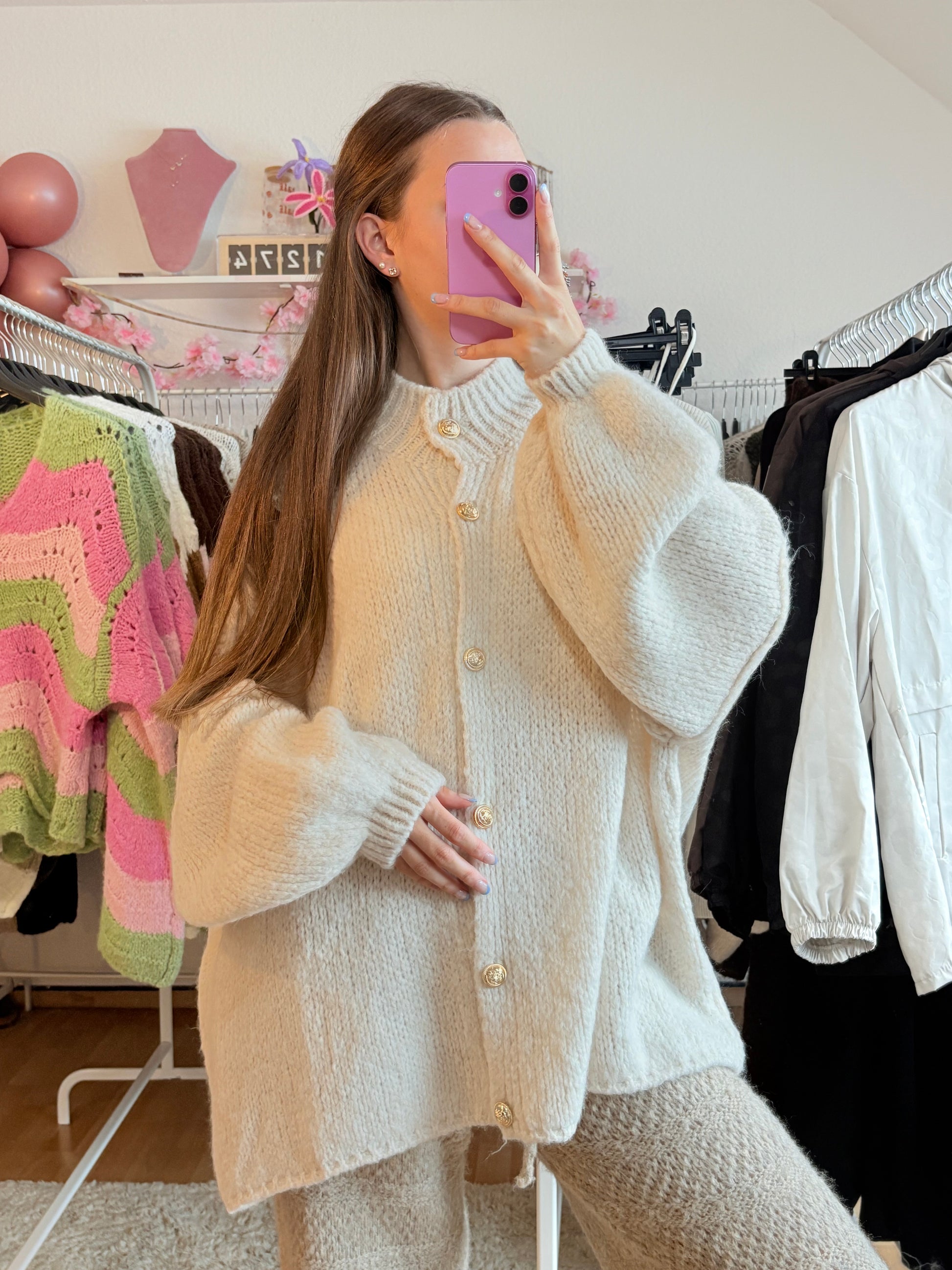 Cardigan - Cleo Oversized (Creme)