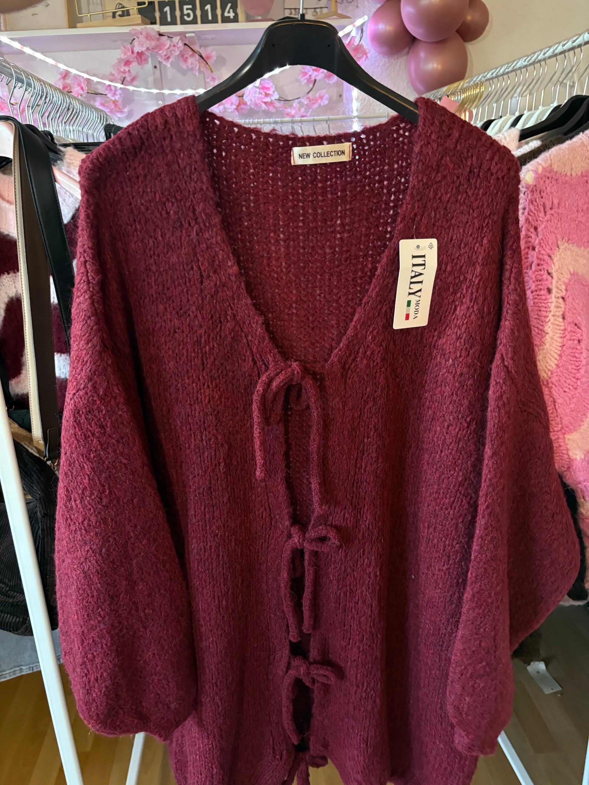 Oversize Cardigan - Elodie (Bordeaux)