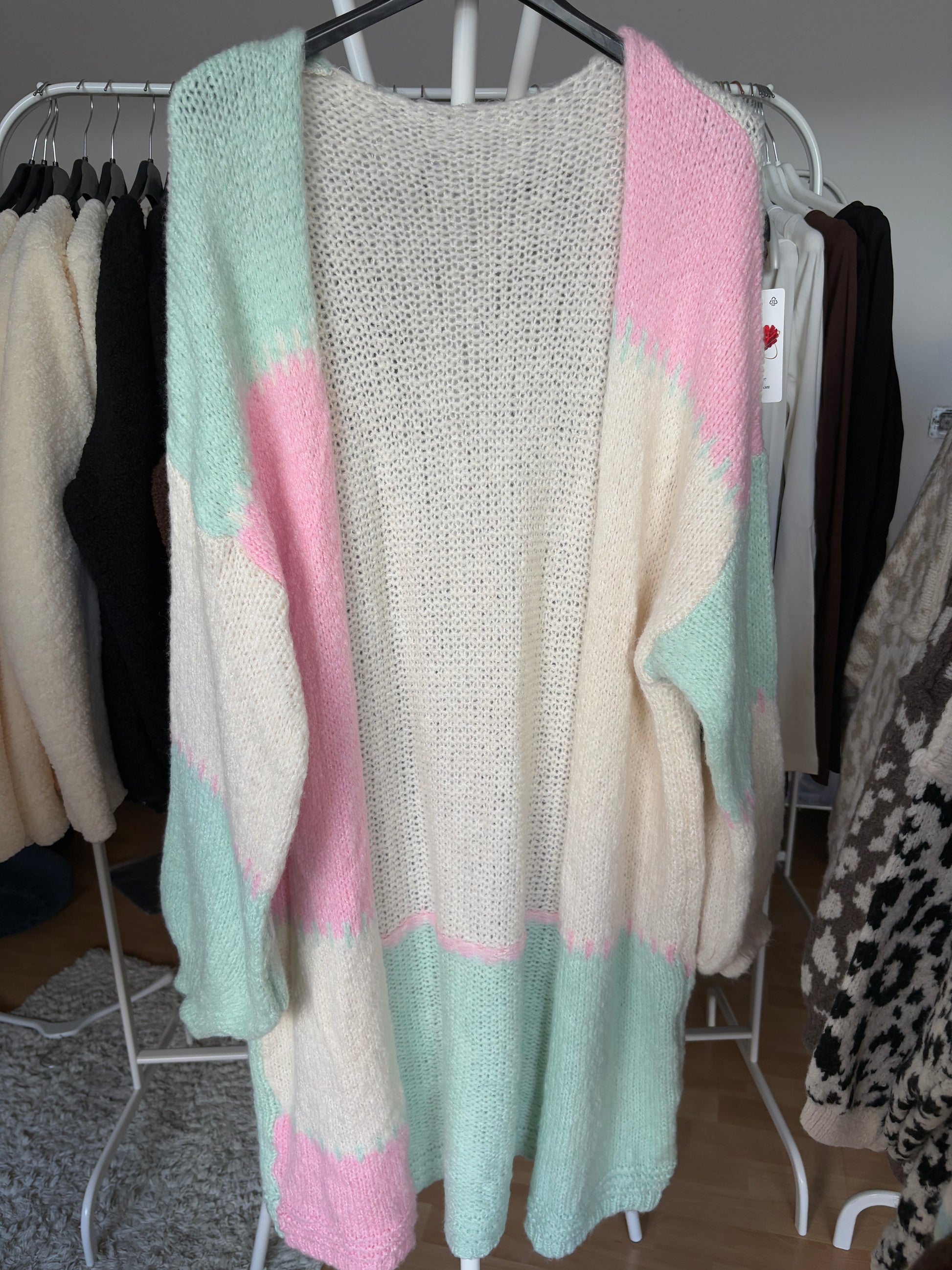 Langer Cardigan - Aria (Pastell)