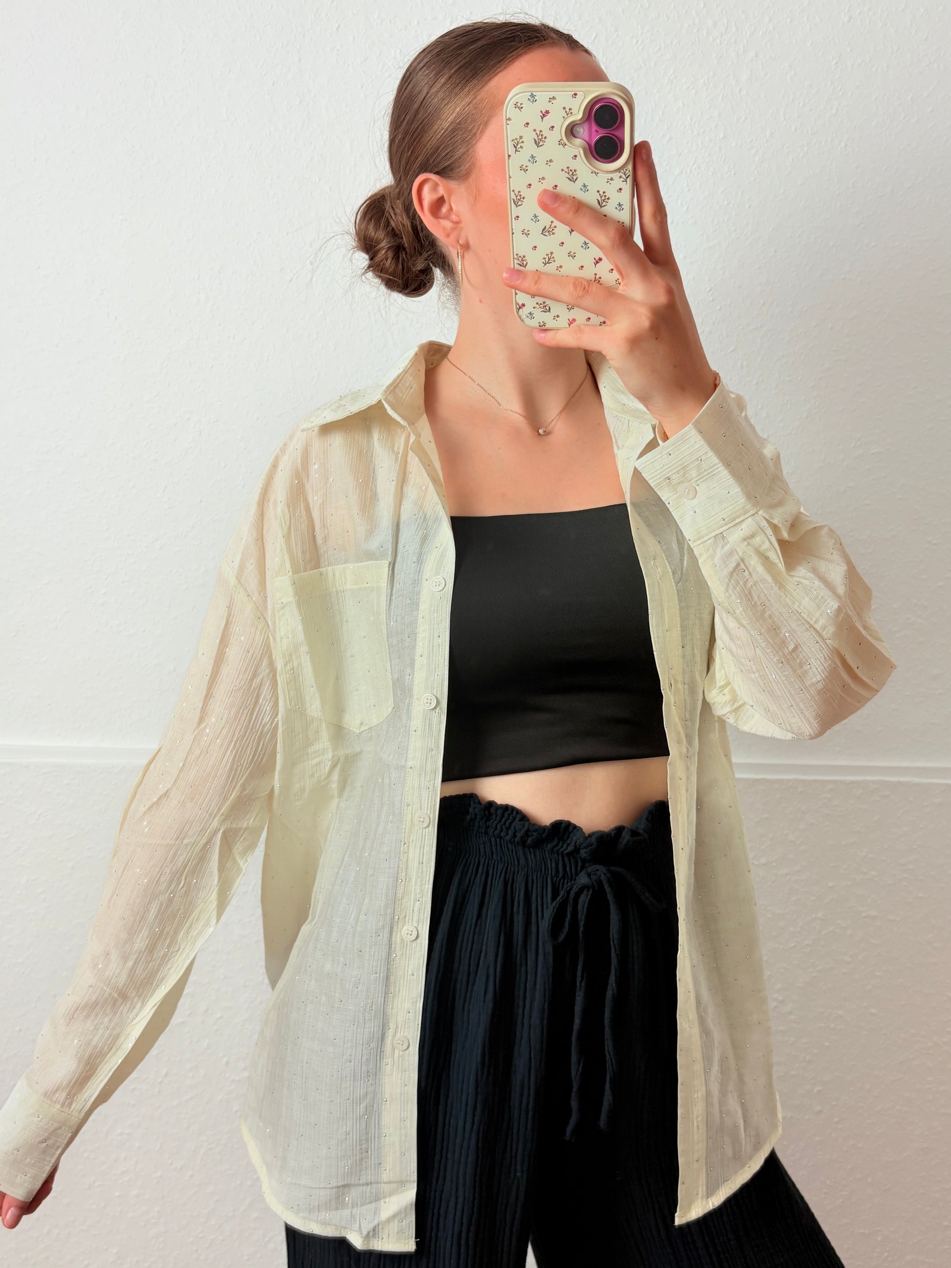 Glitzer Bluse - Mabell / verschiedene Farben