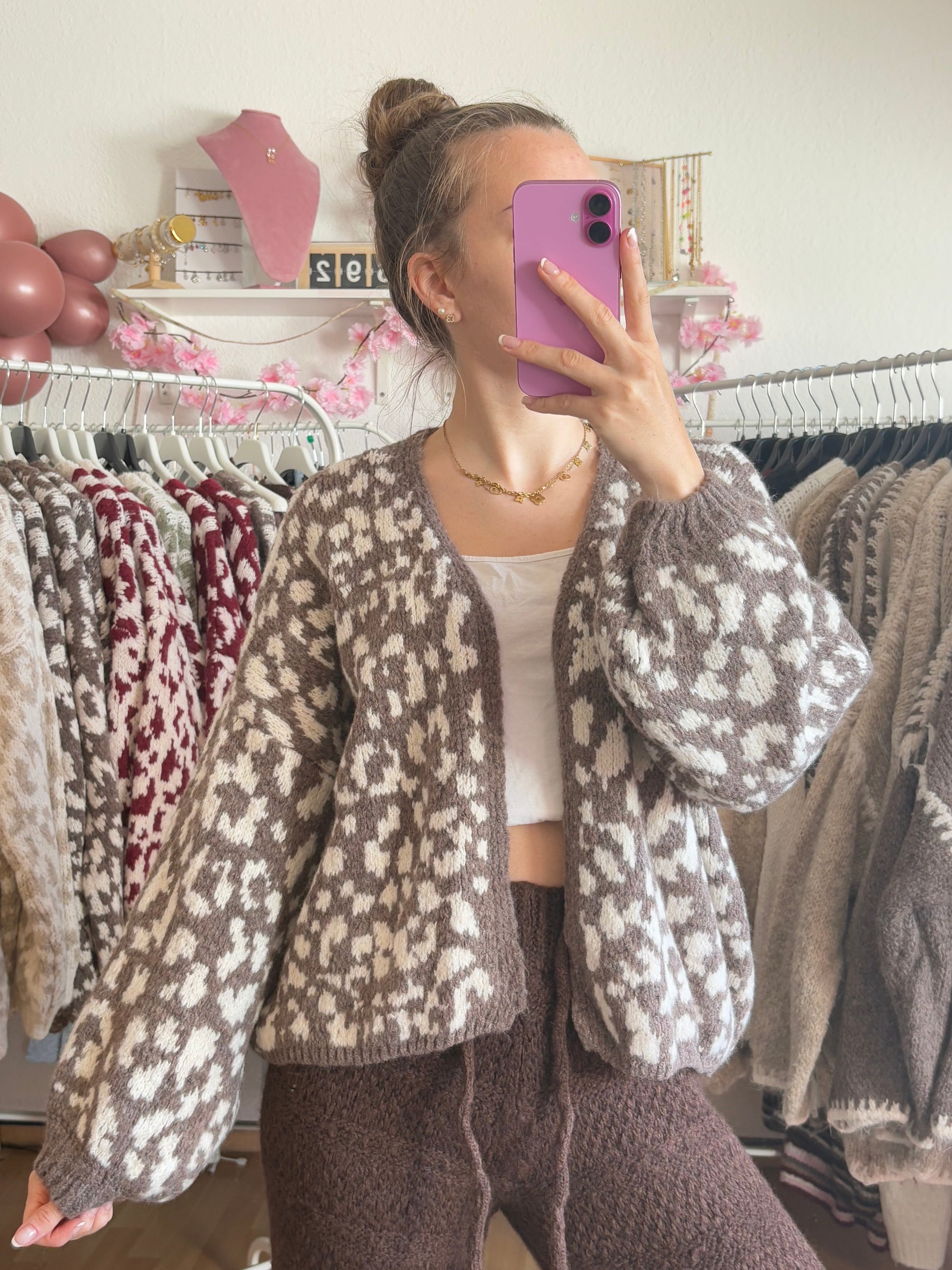 Offener Cardigan - Leona (Braun)