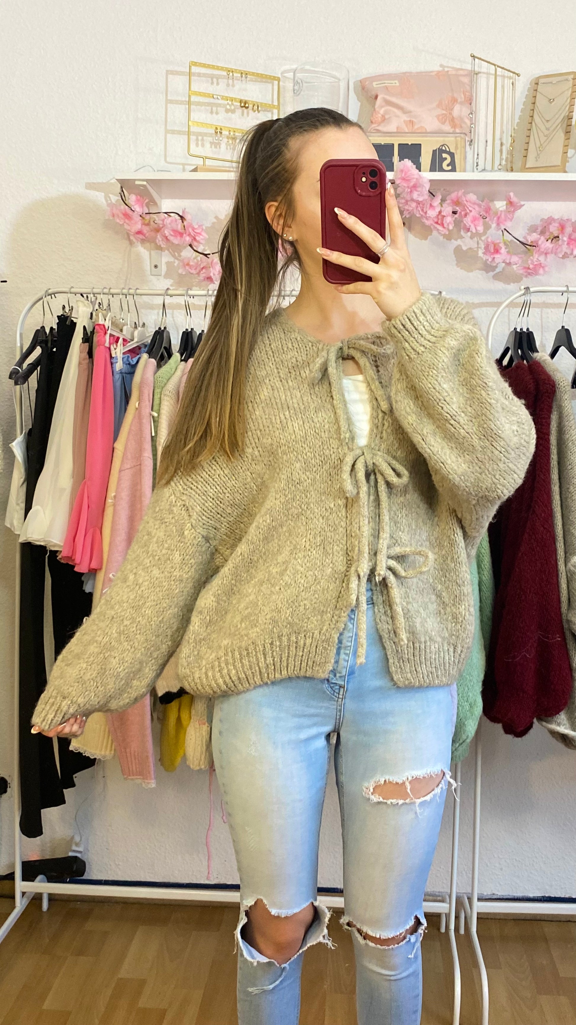 Schleifen Cardigan - Elodie (Beige)