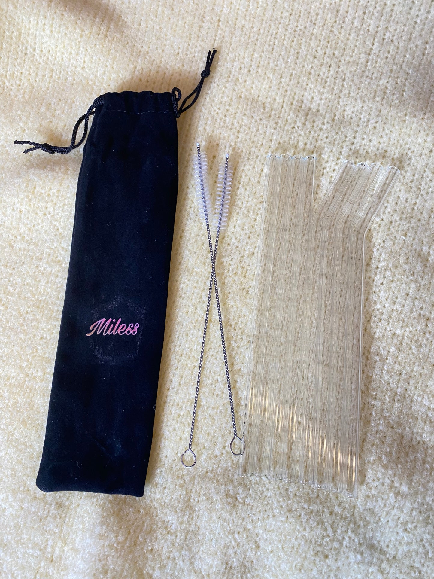 Glas Trinkhalme set
