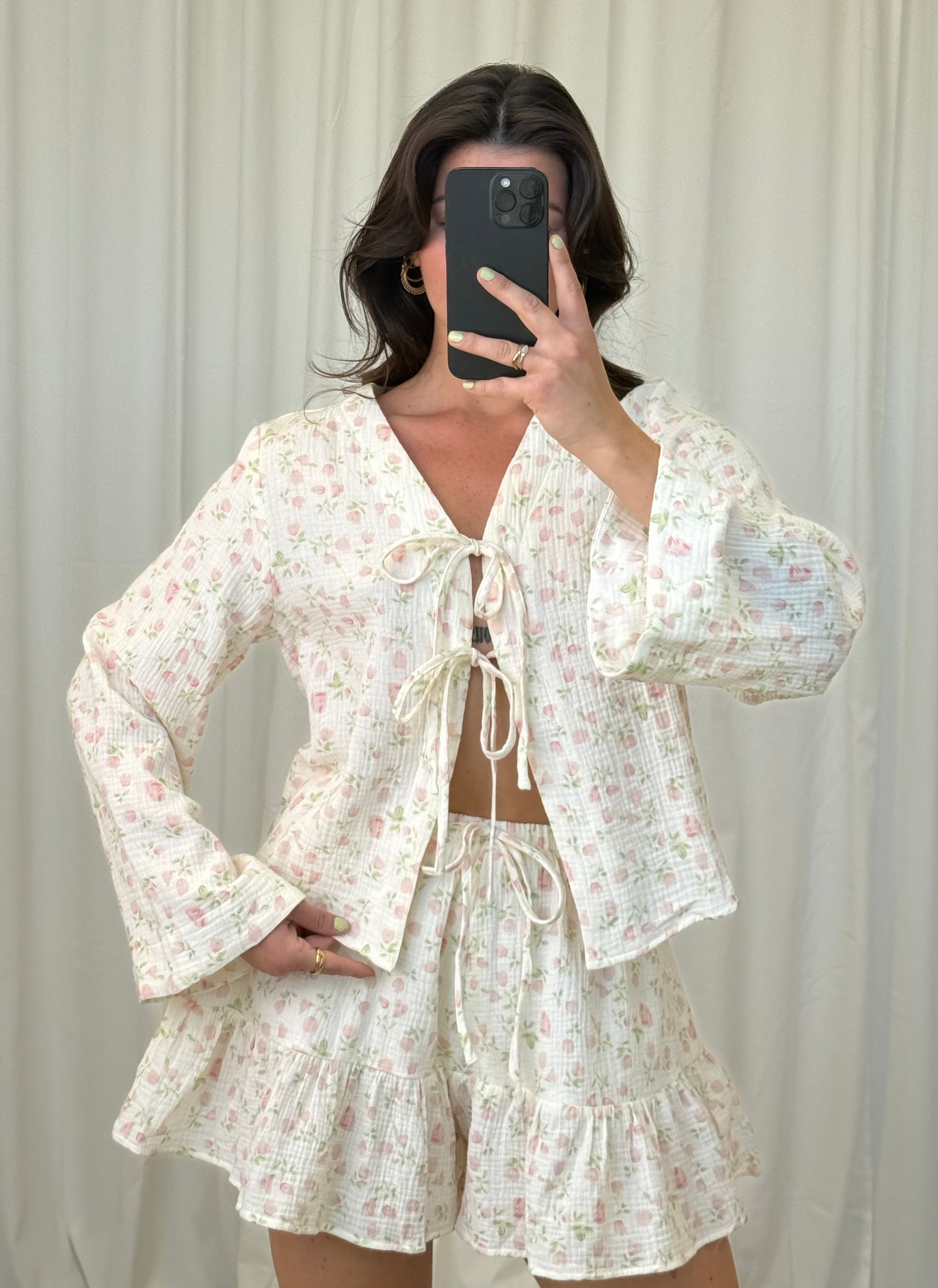Musselin Bluse - Rosenwind